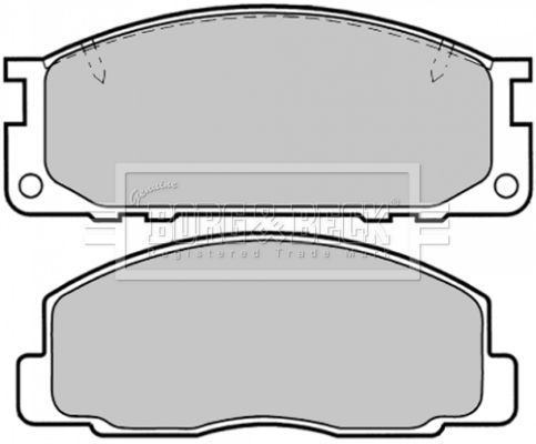BORG & BECK Комплект тормозных колодок, дисковый тормоз BBP1372